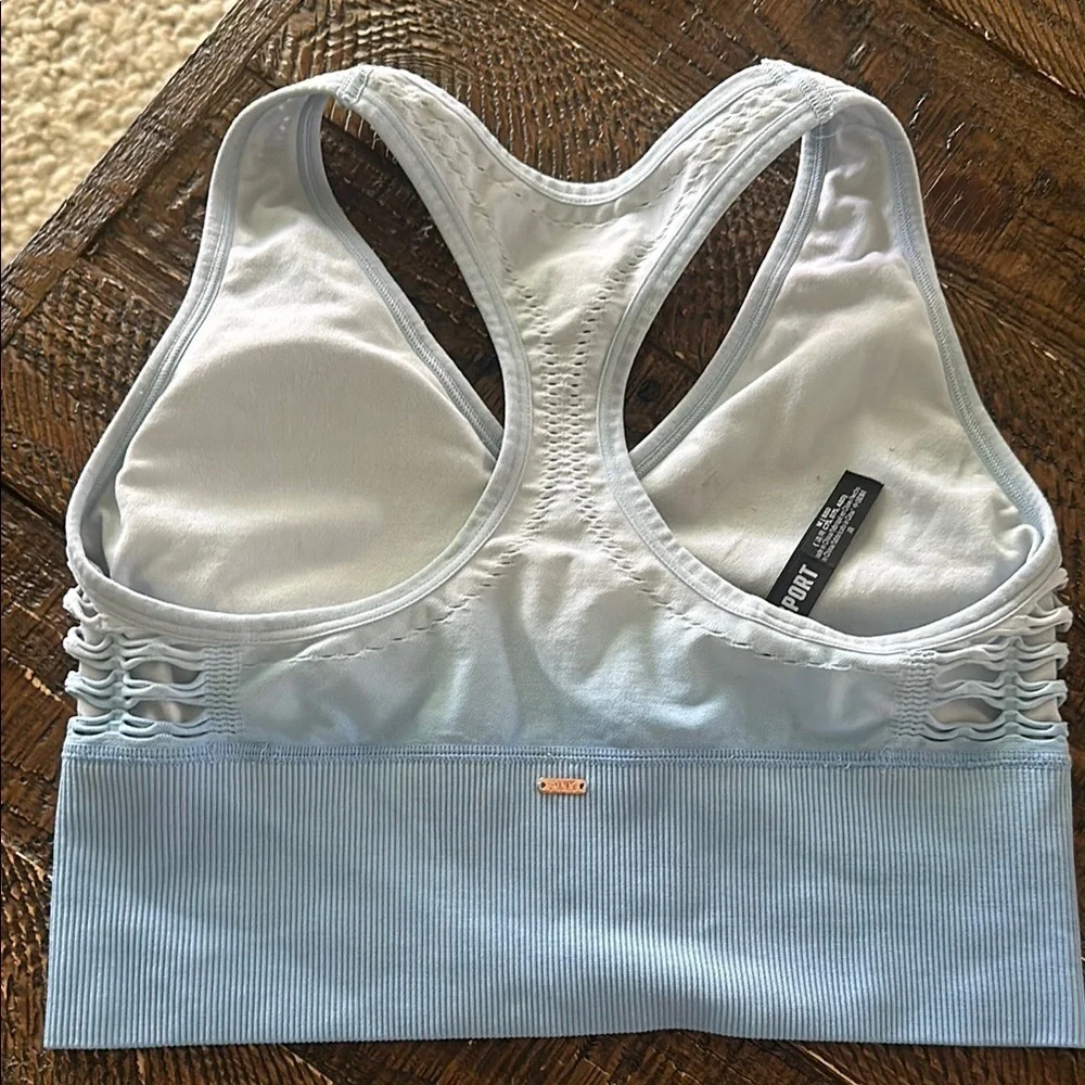 PINK Victoria's Secret Blue Sports Bra Moisture-Wicking Racerback